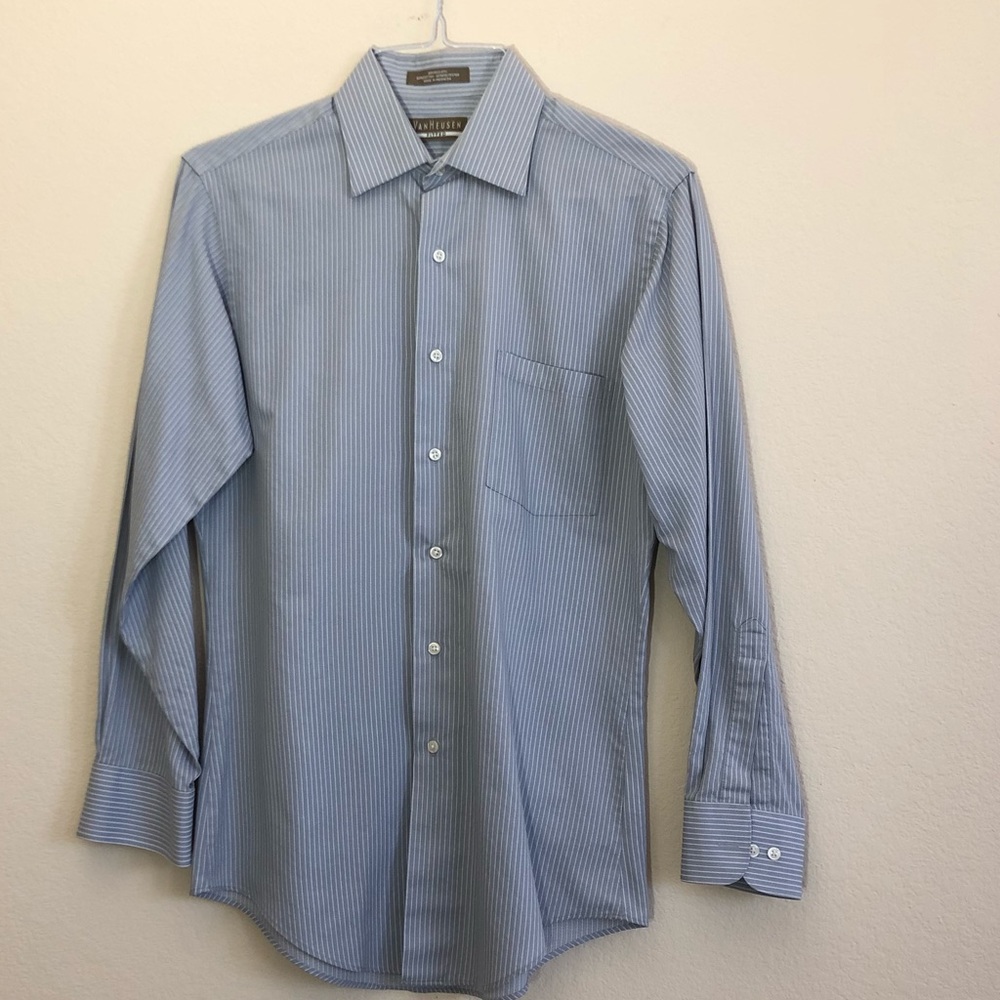 Van Heusen Wrinkle-Free Striped Button-Down (A)